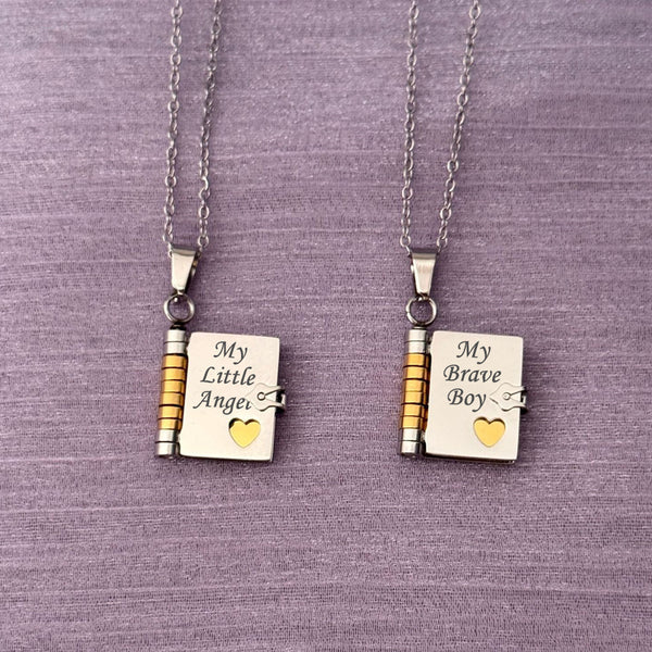 Custom Book Necklace – Personalized Mini Book Pendant Gift for Daughter, Son, Granddaughter, Grandson | HNS Studio