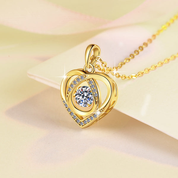 To My Wife Heart Necklace From Husband-Sterling Silver