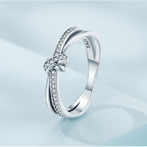 Sterling Silver Love Knot Promise Ring