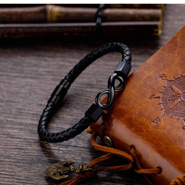 To My Man – Infinity “Love You Forever” Personalized Name Bracelet for Him