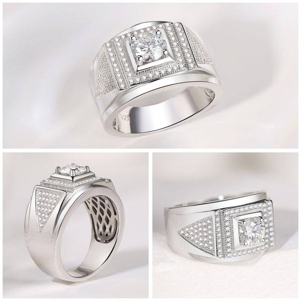 Shop the Luxury & Gorgeous Moissanite Ring for Men – Brilliant sparkle, elegant design, and premium quality. Perfect for weddings, engagements, and gifts. Free shipping!