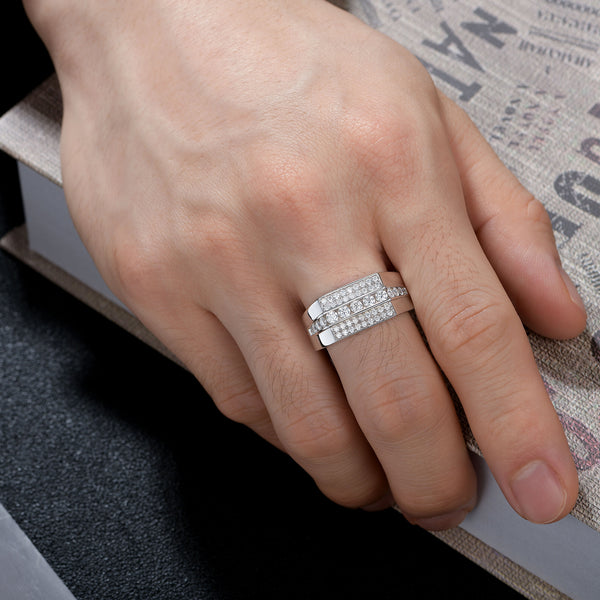 Men's Sparkling Moissanite Ring