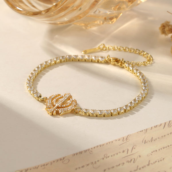 Ek Onkar Zircon Tennis Necklace & Bracelet Set | HNS Studio