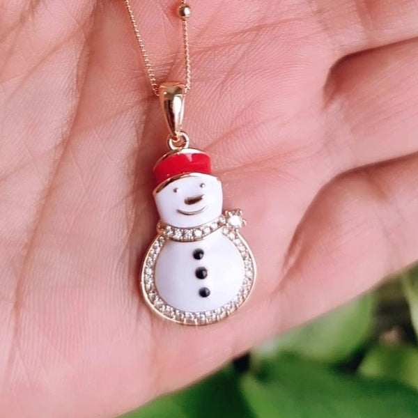 Snowman Pendant Necklace HNS Studio Canada 