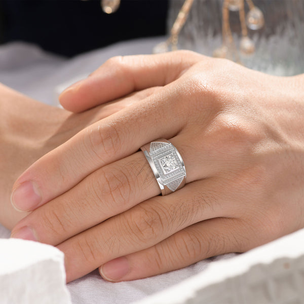 Shop the Luxury & Gorgeous Moissanite Ring for Men – Brilliant sparkle, elegant design, and premium quality. Perfect for weddings, engagements, and gifts. Free shipping!