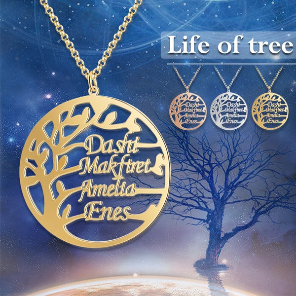 Family tree necklace HNS STUDIO Canada 