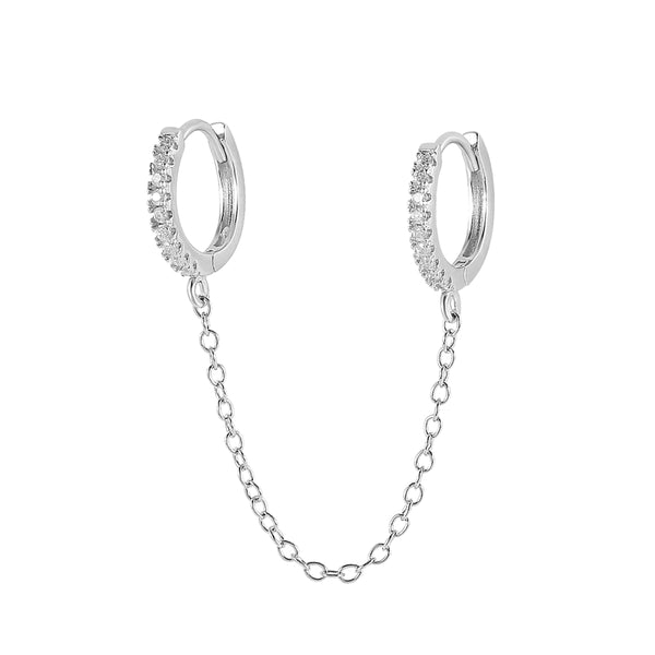Double Piercing Chain Earrings HNS Studio Canada 