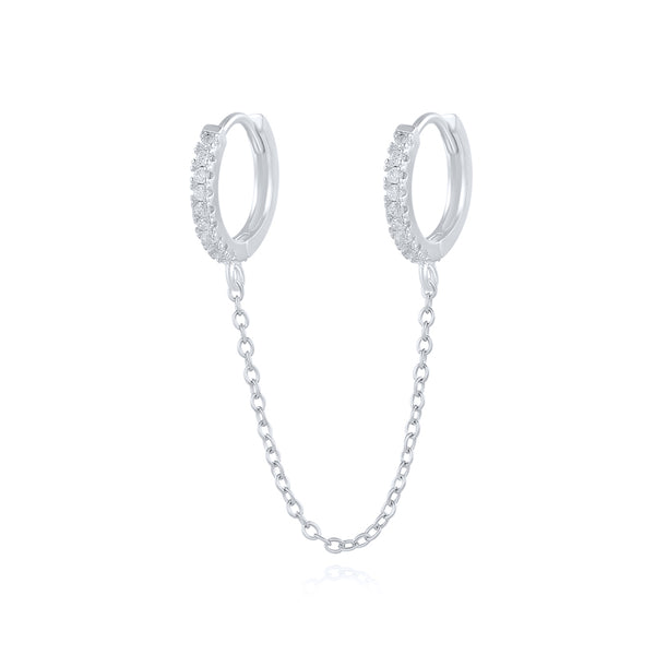 Double Piercing Chain Earrings HNS Studio Canada 