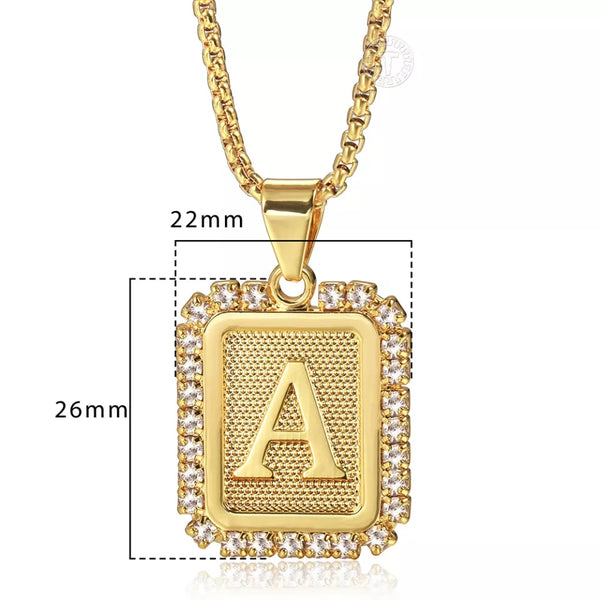 18k Gold Plated Big Letter Necklace