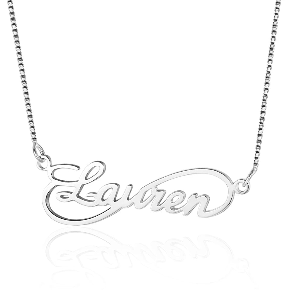 Signature Infinity Sterling Silver Name necklace - HNS Studio