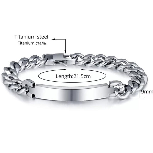 Personalized stainless steel Bracelet for Men HNS Studio Canada 