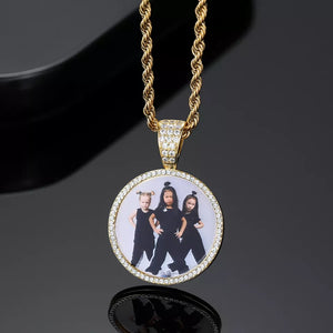 Personalized Custom Made Photo Circle Necklace HNS Studio Canada a