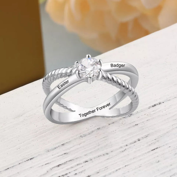 Personalized  Ring With Two Names HNS Studio Canada