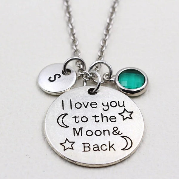 I Love You to the Moon and Back Personalized Necklace- HNS Studio