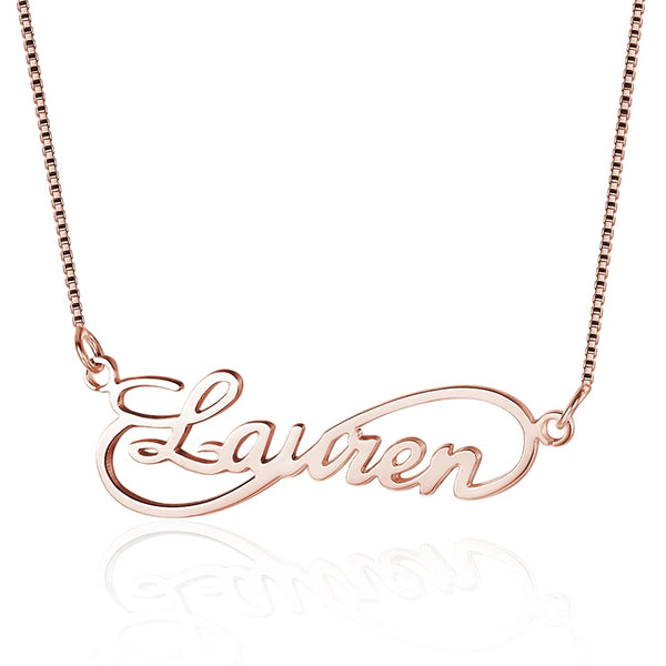 Signature Infinity Sterling Silver Name necklace - HNS Studio