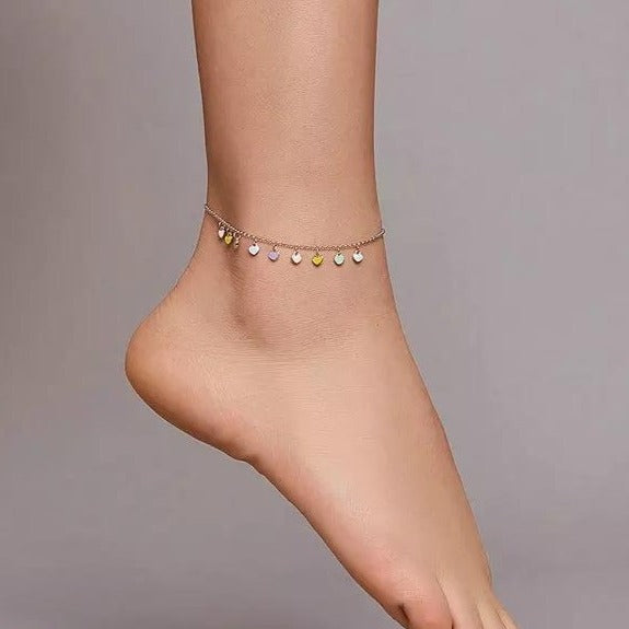 Heart Anklet Sterling Silver HNS Studio Canada 