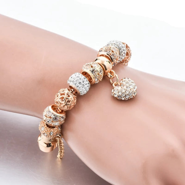 Gold Plated Charm Bracelet for Women - HNS Studio