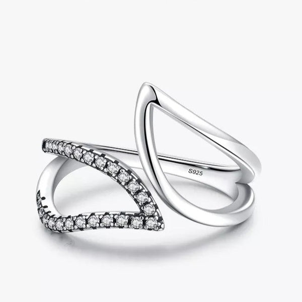 Criss Cross Sterling Silver Ring HNS Studio Canada 