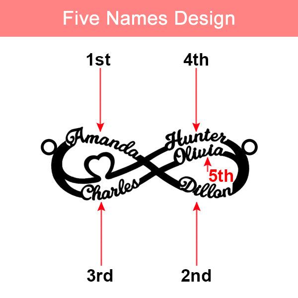 Sterling Silver Personalized Infinity Name Necklace - HNS Studio
