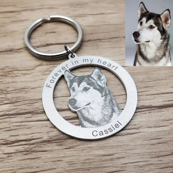 Personalized Dog Memorial Gifts- Photo Keychain HNS Studio Canada 