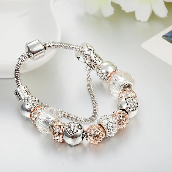 Heart charm bracelet