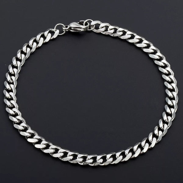 5mm Curb Stainless Steel Chain Bracelet