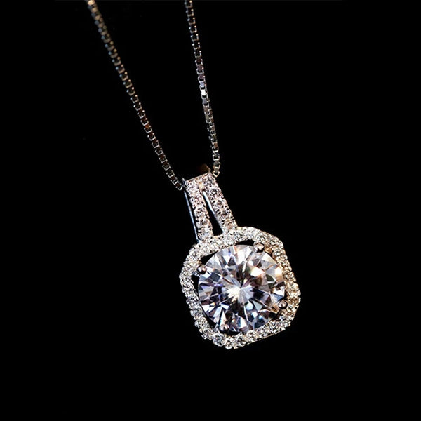 Sterling Silver Cubic Zirconia Necklace - HNS Studio
