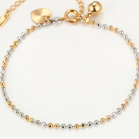 18k Gold Plated Anklet with Heart-Kids Size