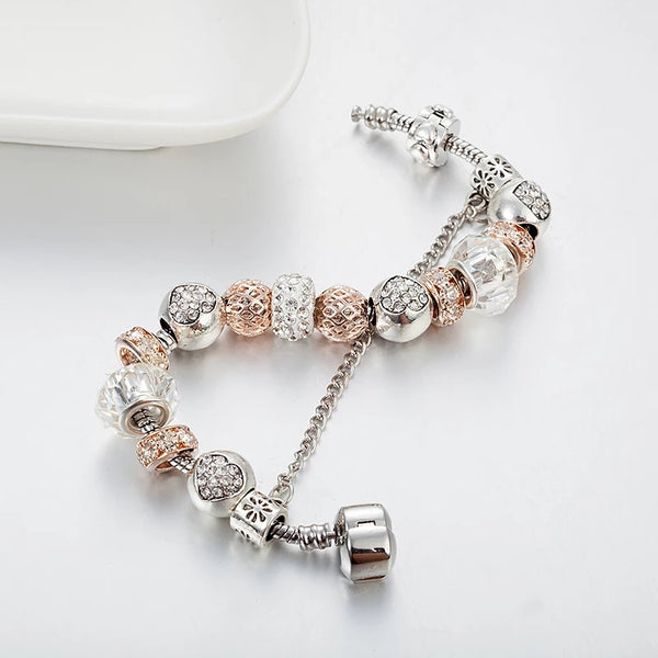 Heart charm bracelet