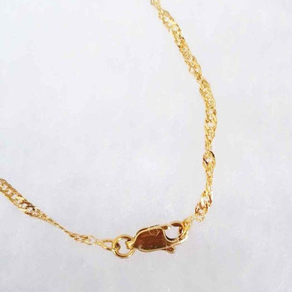 1.5mm Gold Disco Chain Necklace