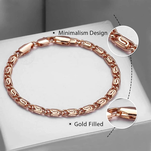 Rose Gold Snail Chain Bracelet Anklet