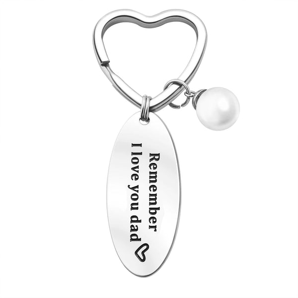 Remember I love you Dad Personalized Keychain