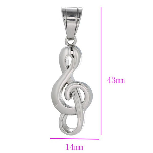 G Clef Music Note Necklace