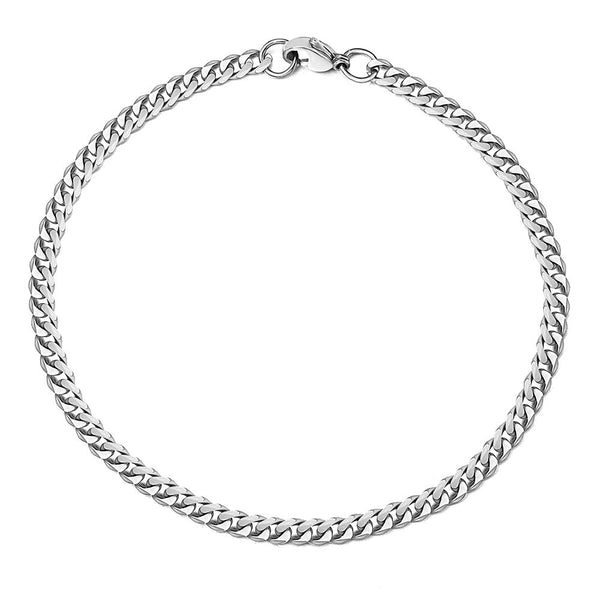 3mm Curb Stainless Steel Chain Bracelet