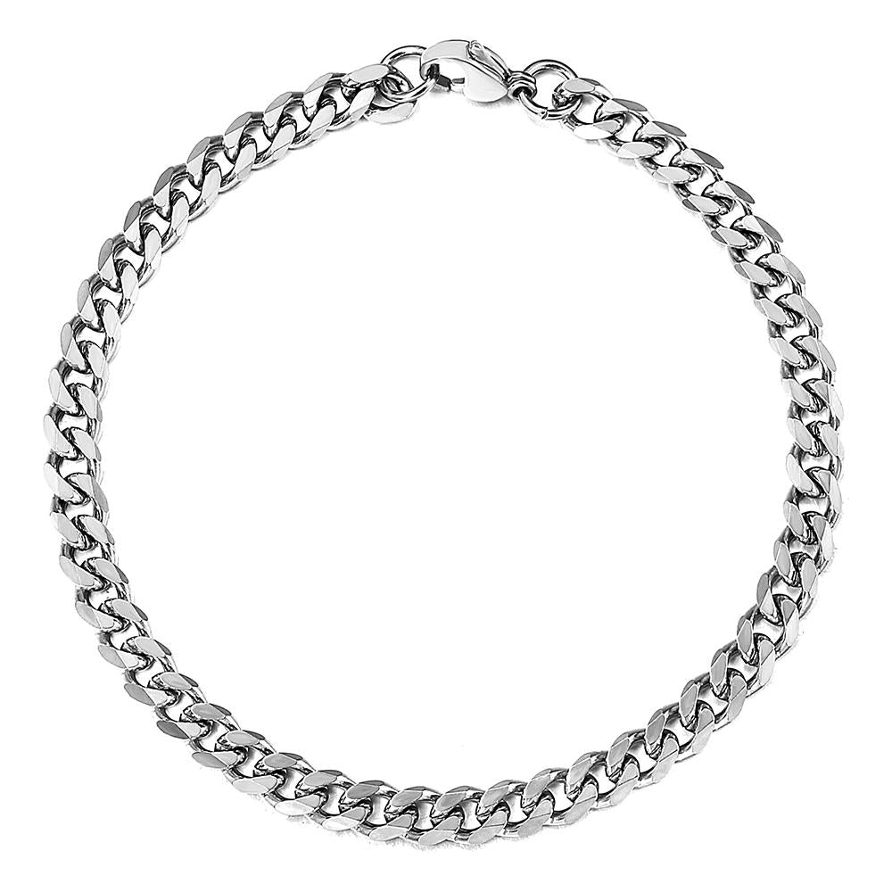 5mm Curb Stainless Steel Chain Bracelet