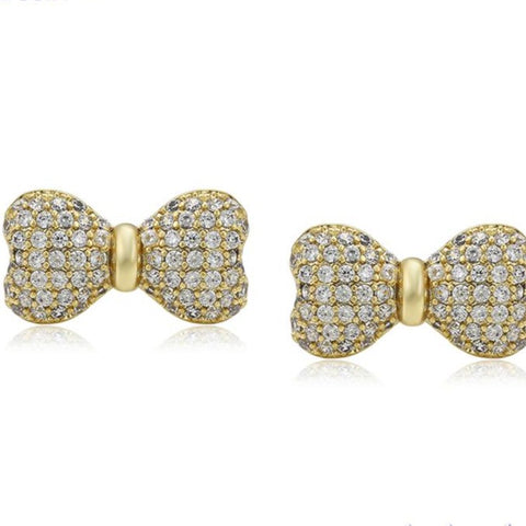 14K Gold Filled Bow Studs HNS Studio Canada 