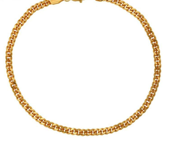 Gold Filled Thick Curb Anklet