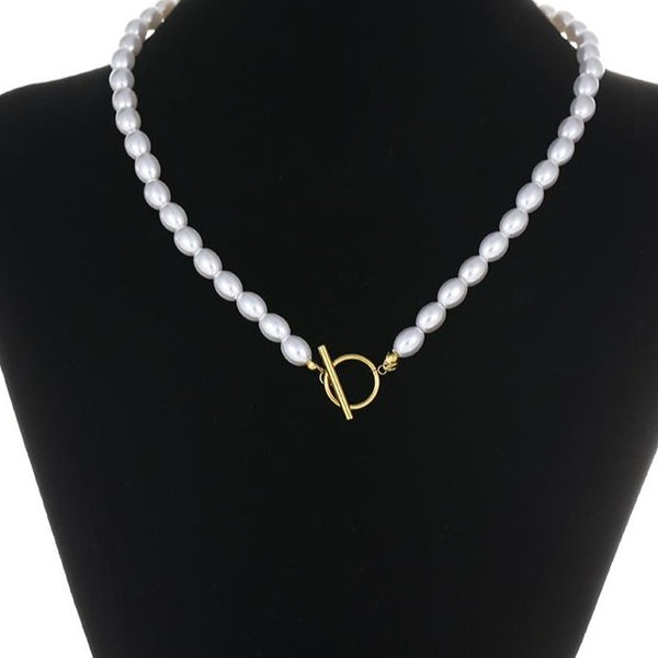 White Pearl Necklace HNS Studio Canada