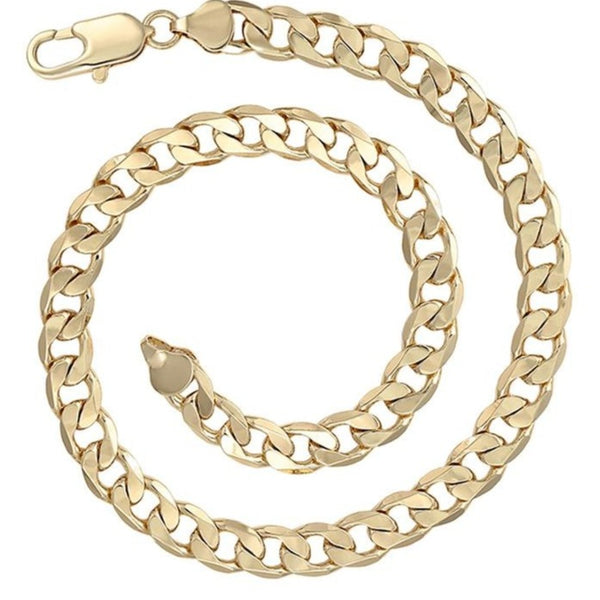 14k Gold Plated Curb Chain Necklace