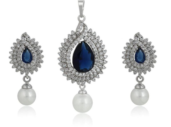 Sapphire Bridal Necklace Set HNS Studio Canada 