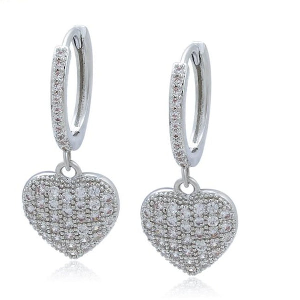 Silver Heart Earrings HNS Studio Canada 