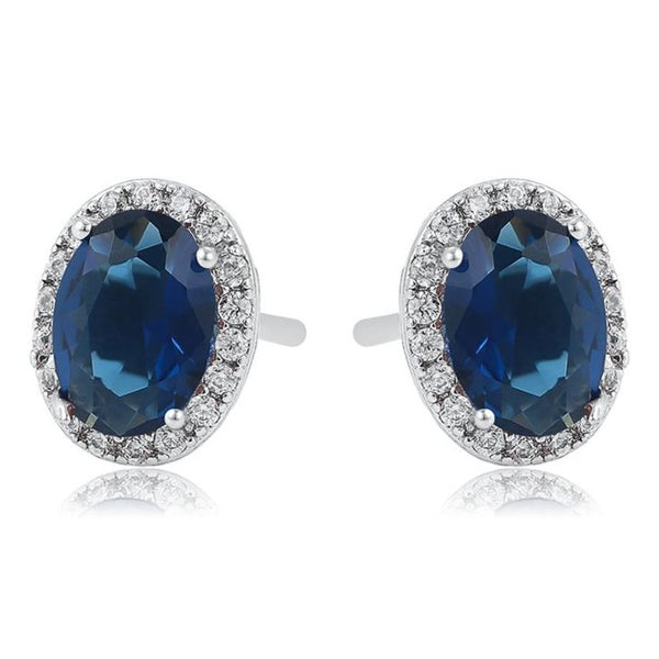Blue Cubic Zirconia Stud earrings