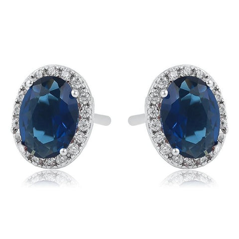 Blue Cubic Zirconia Stud earrings