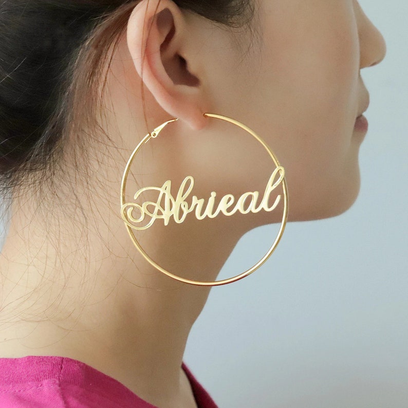 Personalized Hoop Name Earrings