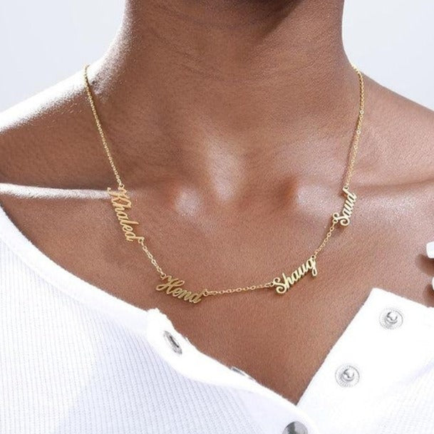 Four name necklace hot sale