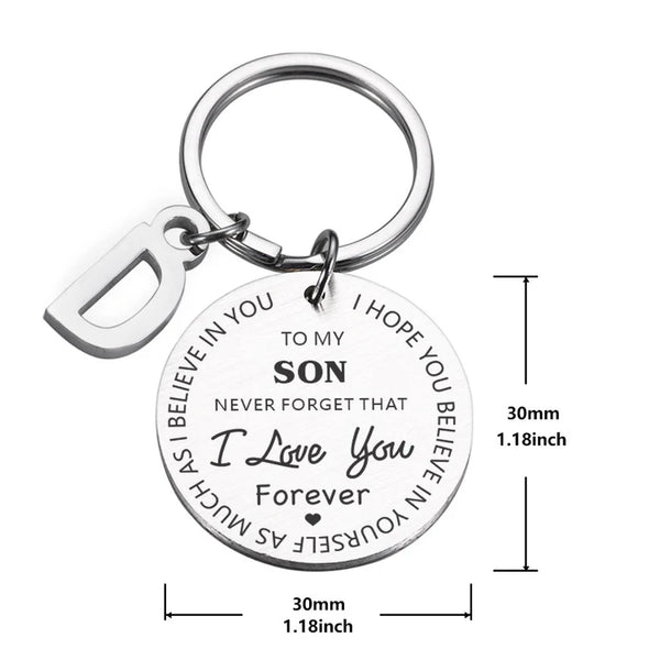 To My Son I Love You Forever Keychain HNS Studio Canada 