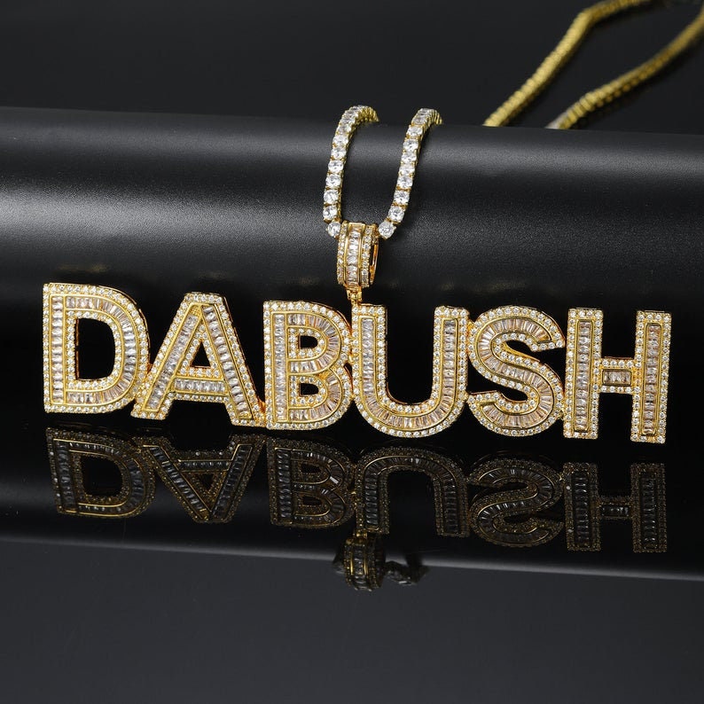 Personalized Hip Hop Customized Name Necklace HNS Studio Canada 