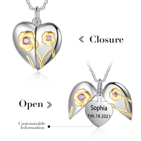 Personalized Heart Necklace HNS Studio Canada 