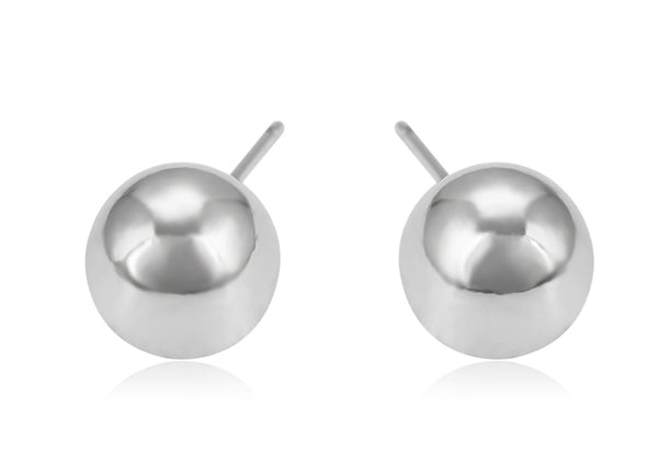9mm Ball Stud Silver  Earrings - HNS Studio