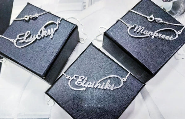 Signature Infinity Sterling Silver Name necklace - HNS Studio
